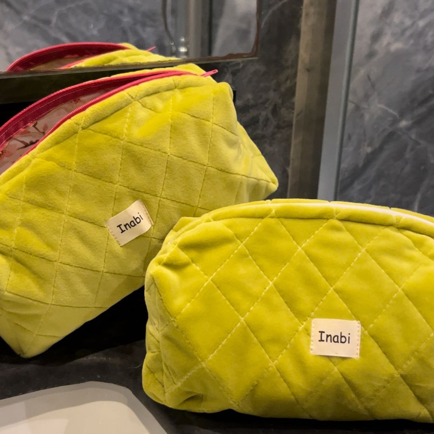 Fresh Bloom Trousse vert anis – Velours éponge doux