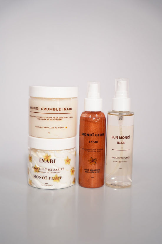 ✨ Rituels Monoï Complet – Pack Gommage + Huile + Brume + Chantilly