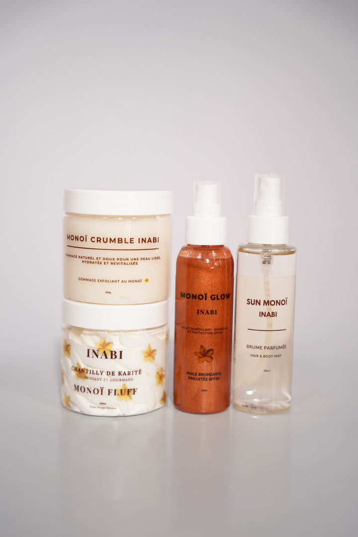 ✨ Rituels Monoï Complet – Pack Gommage + Huile + Brume + Chantilly