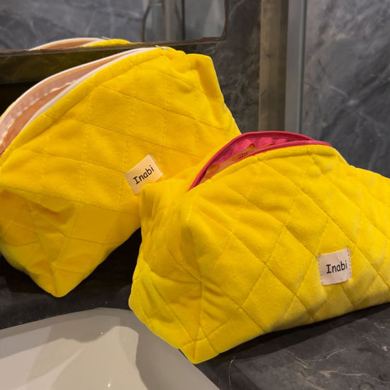 Sun Bloom  Trousse jaune – Velours éponge doux
