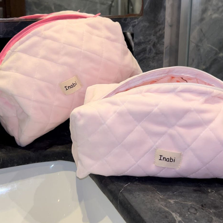 Pink Bloom  Trousse rose – Velours éponge doux